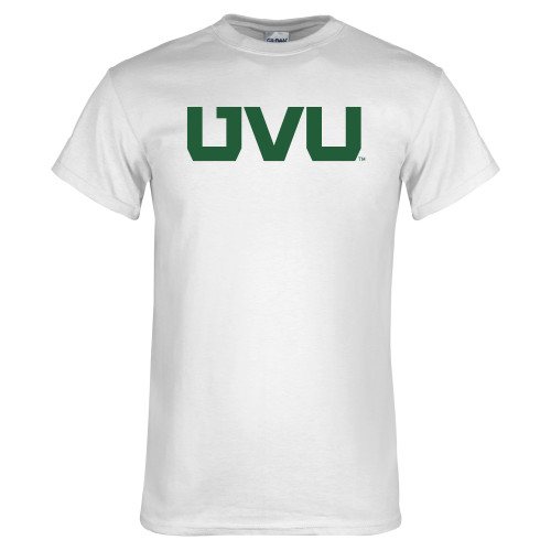  White T Shirt - UVU Block Letters
