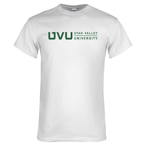  White T Shirt - UVU Utah Valley University Horizontal