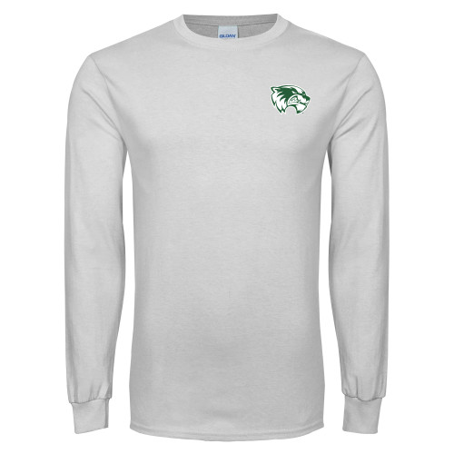  White Long Sleeve T Shirt - Primary Logo