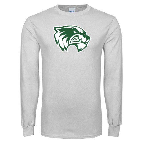  White Long Sleeve T Shirt - Primary Logo