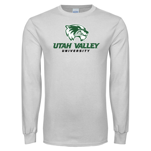  White Long Sleeve T Shirt - Utah Valley University