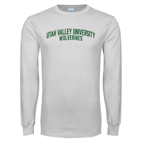 White Long Sleeve T Shirt - UVU Collegiate