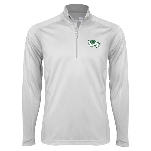  Syntrel White Interlock 1/4 Zip - Primary Logo