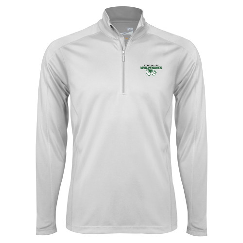  Syntrel White Interlock 1/4 Zip - Secondary Logo