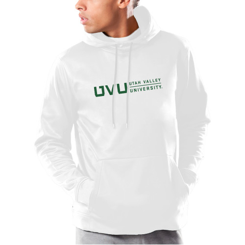  Under Armour White Armour Fleece Hoodie - UVU Utah Valley University Horizontal