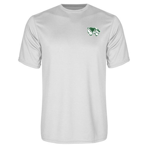  White Performance Tee - Primary Logo