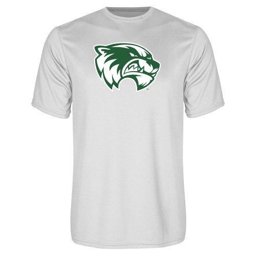  White Performance Tee - Primary Logo