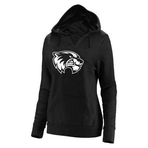  Womens Plus Black Hoodie - Primary Logo