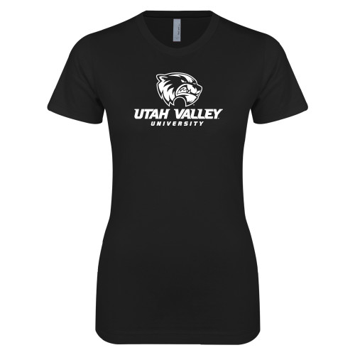  Next Level Womens Black Boyfriend Tee - Utah Valley University