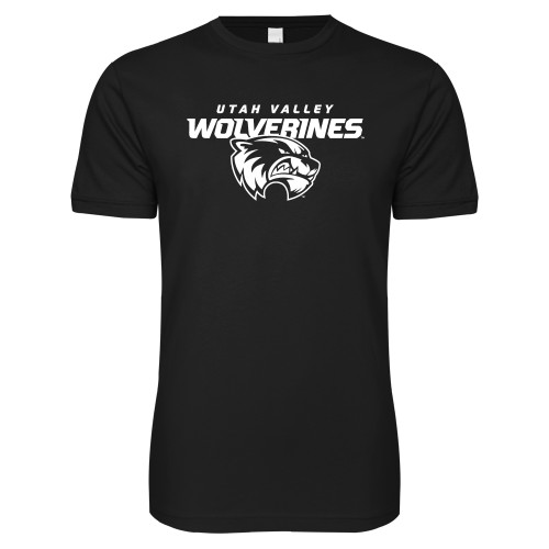  Next Level Black SoftStyle T Shirt - Secondary Logo