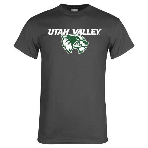  Charcoal T Shirt - Utah Valley Logo