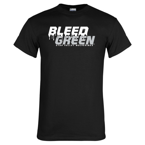  Black T Shirt - Bleed Green