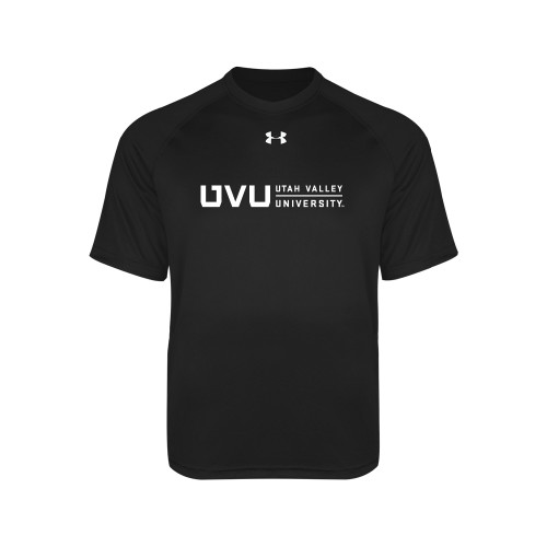  Under Armour Youth Black Tech Tee - UVU Utah Valley University Horizontal