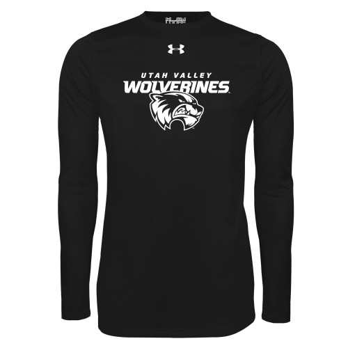  Under Armour Black Long Sleeve Tech Tee - Secondary Logo