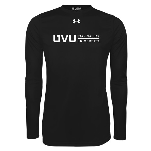  Under Armour Black Long Sleeve Tech Tee - UVU Utah Valley University Horizontal