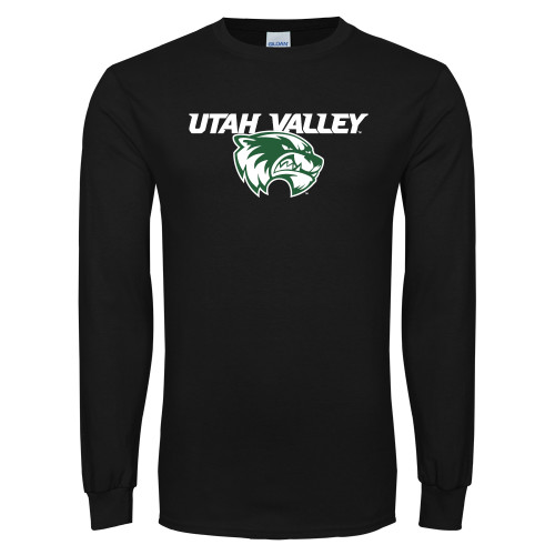  Black Long Sleeve T Shirt - Utah Valley Logo