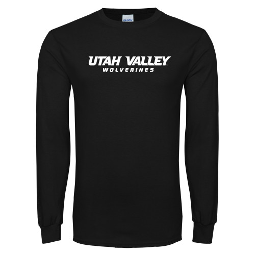  Black Long Sleeve T Shirt - Utah Valley Word Mark