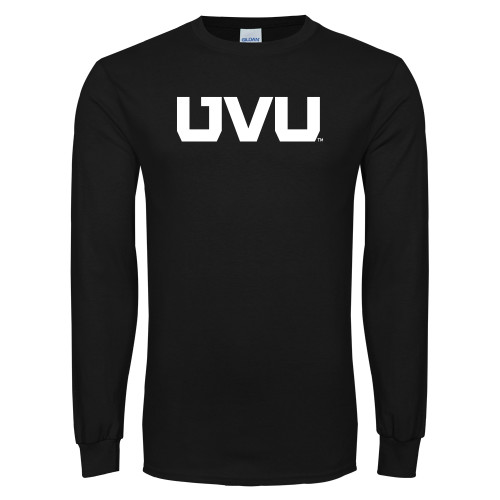  Black Long Sleeve T Shirt - UVU Block Letters