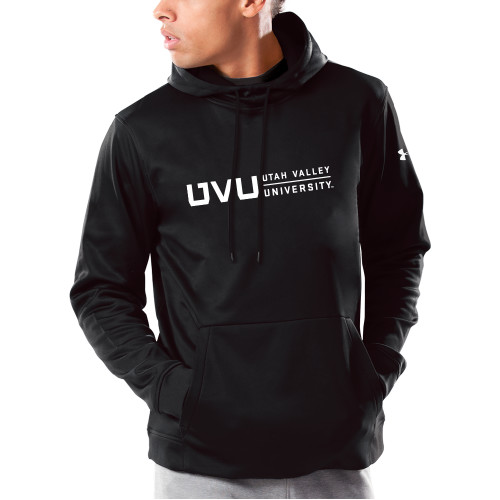 Under Armour Black Armour Fleece Hoodie - UVU Utah Valley University Horizontal