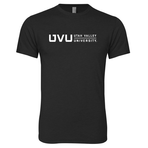  Next Level Black Triblend Tee - UVU Utah Valley University Horizontal