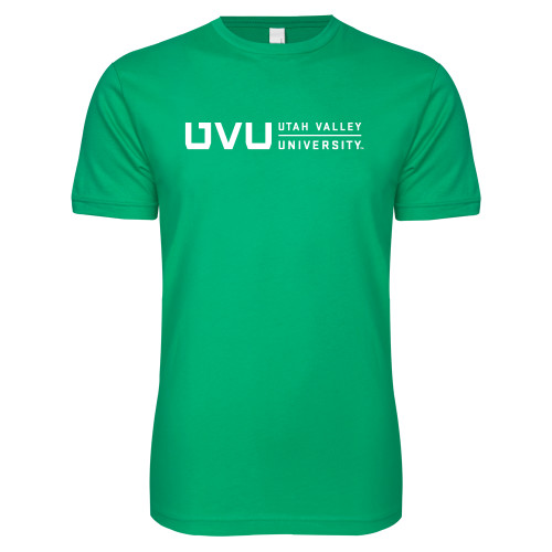  Next Level Kelly Green SoftStyle T Shirt - UVU Utah Valley University Horizontal