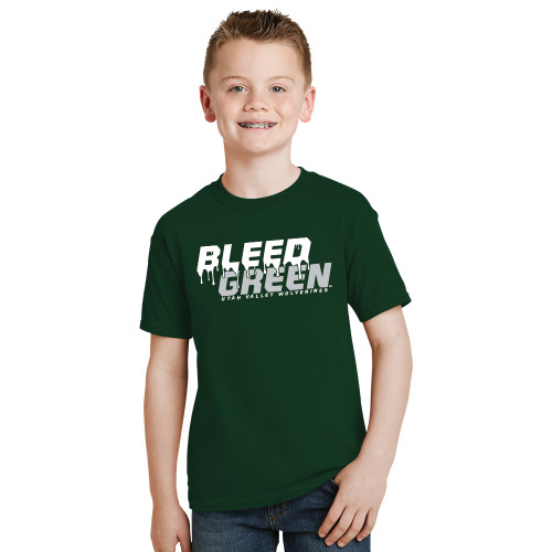  Youth Dark Green T-Shirt - Bleed Green