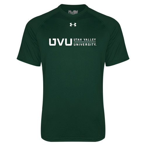  Under Armour Dark Green Tech Tee - UVU Utah Valley University Horizontal