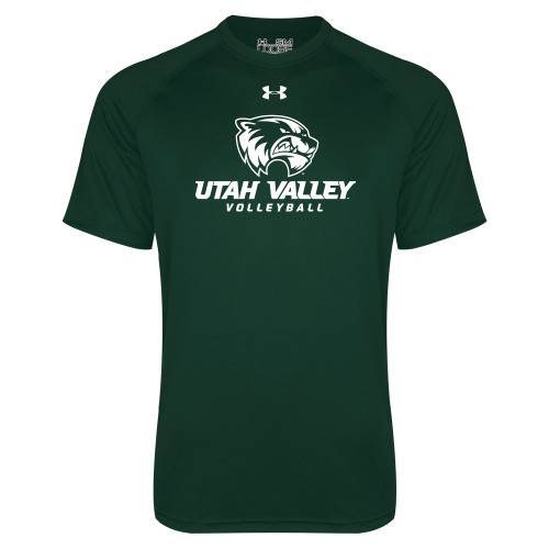  Under Armour Dark Green Tech Tee - Volleyball