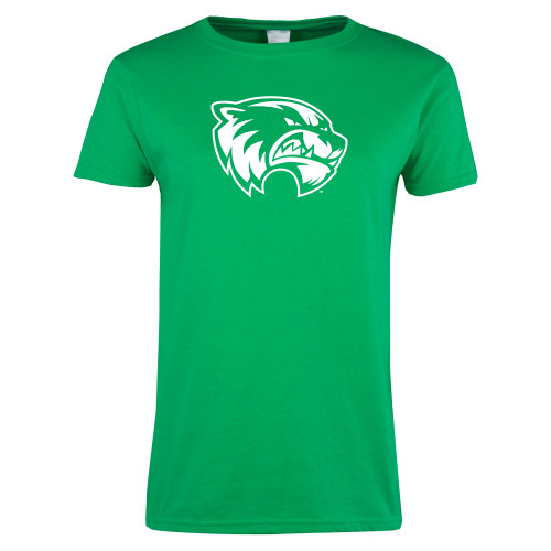  Womens Kelly Green Short Sleeve Tee - Primary Logo