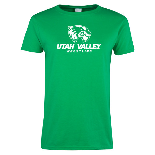  Womens Kelly Green Short Sleeve Tee - Wrestling