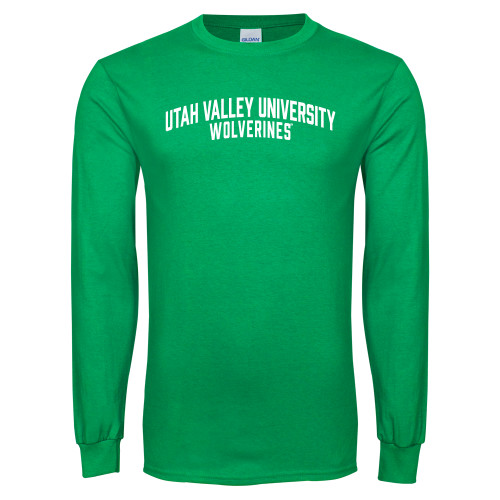  Kelly Green Long Sleeve T Shirt - UVU Collegiate