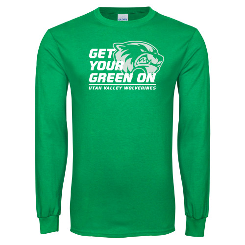  Kelly Green Long Sleeve T Shirt - Get Your Green On