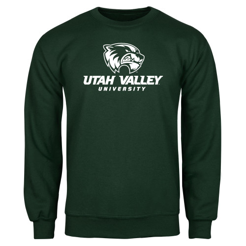  Dark Green Fleece Crew - Utah Valley University