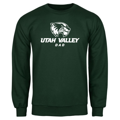  Dark Green Fleece Crew - Dad