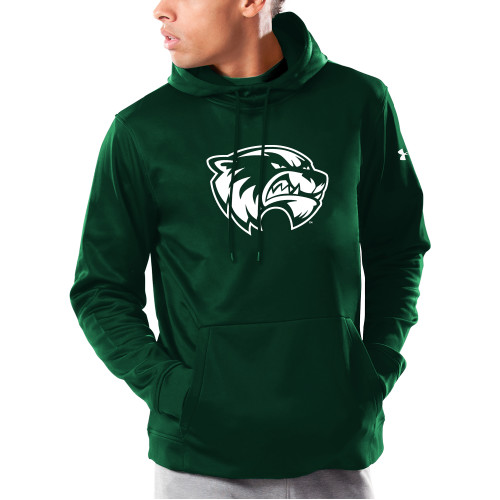  Under Armour Dark Green Armour Fleece Hoodie - Primary Logo