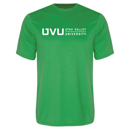  Kelly Green Performance Tee - UVU Utah Valley University Horizontal