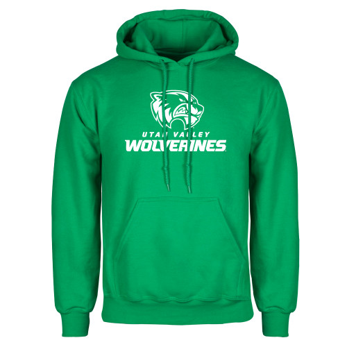  Kelly Green Fleece Hoodie - Utah Valley Wolverines Logo