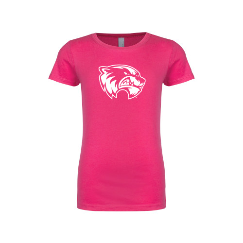  Next Level Girls Fuchsia Fashion Fit T Shirt - Primary Logo