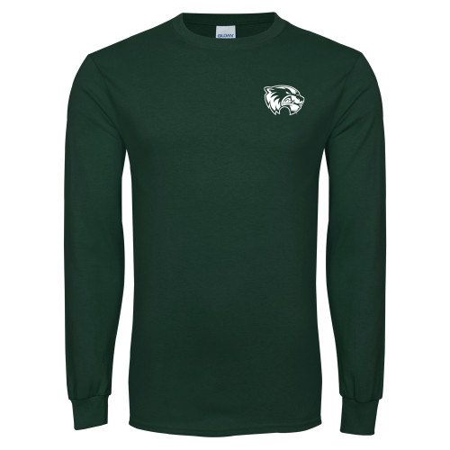  Dark Green Long Sleeve T Shirt - Primary Logo