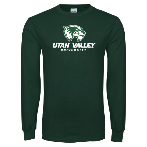  Dark Green Long Sleeve T Shirt - Utah Valley University