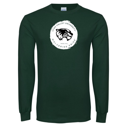  Dark Green Long Sleeve T Shirt - Wolverine Pride