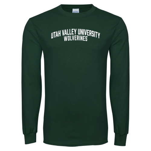  Dark Green Long Sleeve T Shirt - UVU Collegiate