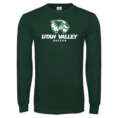  Dark Green Long Sleeve T Shirt - Soccer