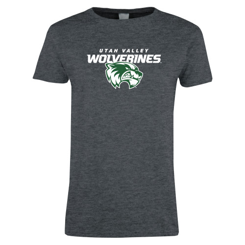  Womens Dark Heather Short Sleeve Tee - Secondary Logo