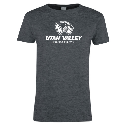  Womens Dark Heather Short Sleeve Tee - Utah Valley University