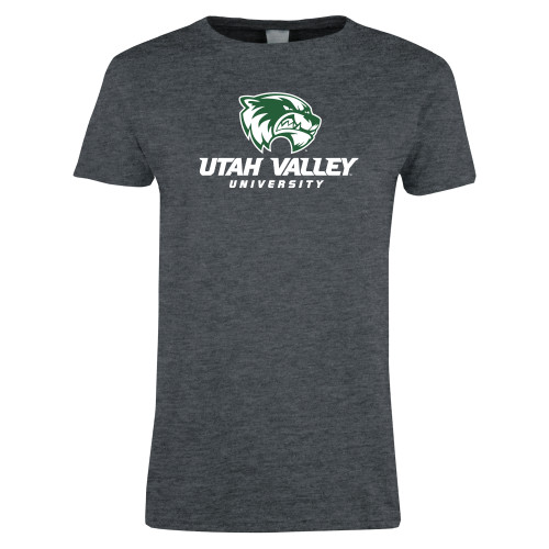  Womens Dark Heather Short Sleeve Tee - Utah Valley University