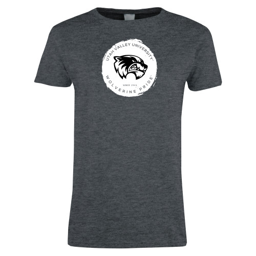  Womens Dark Heather Short Sleeve Tee - Wolverine Pride