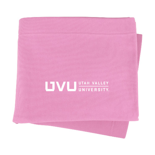  Pink Sweatshirt Blanket - UVU Utah Valley University Horizontal