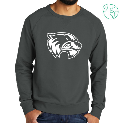  Allmade Dark Grey Organic French Terry Crewneck Sweatshirt - Primary Logo