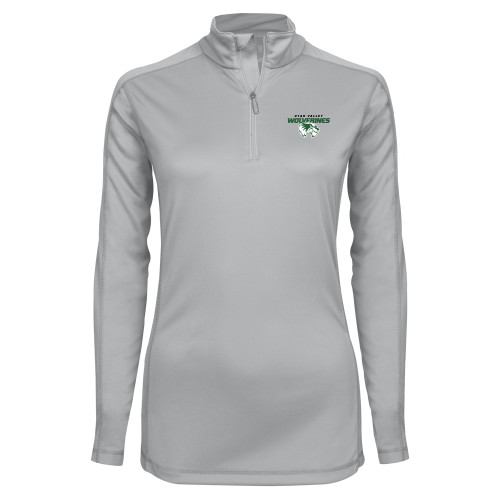  Syntrel Womens Platinum Interlock 1/4 Zip - Secondary Logo